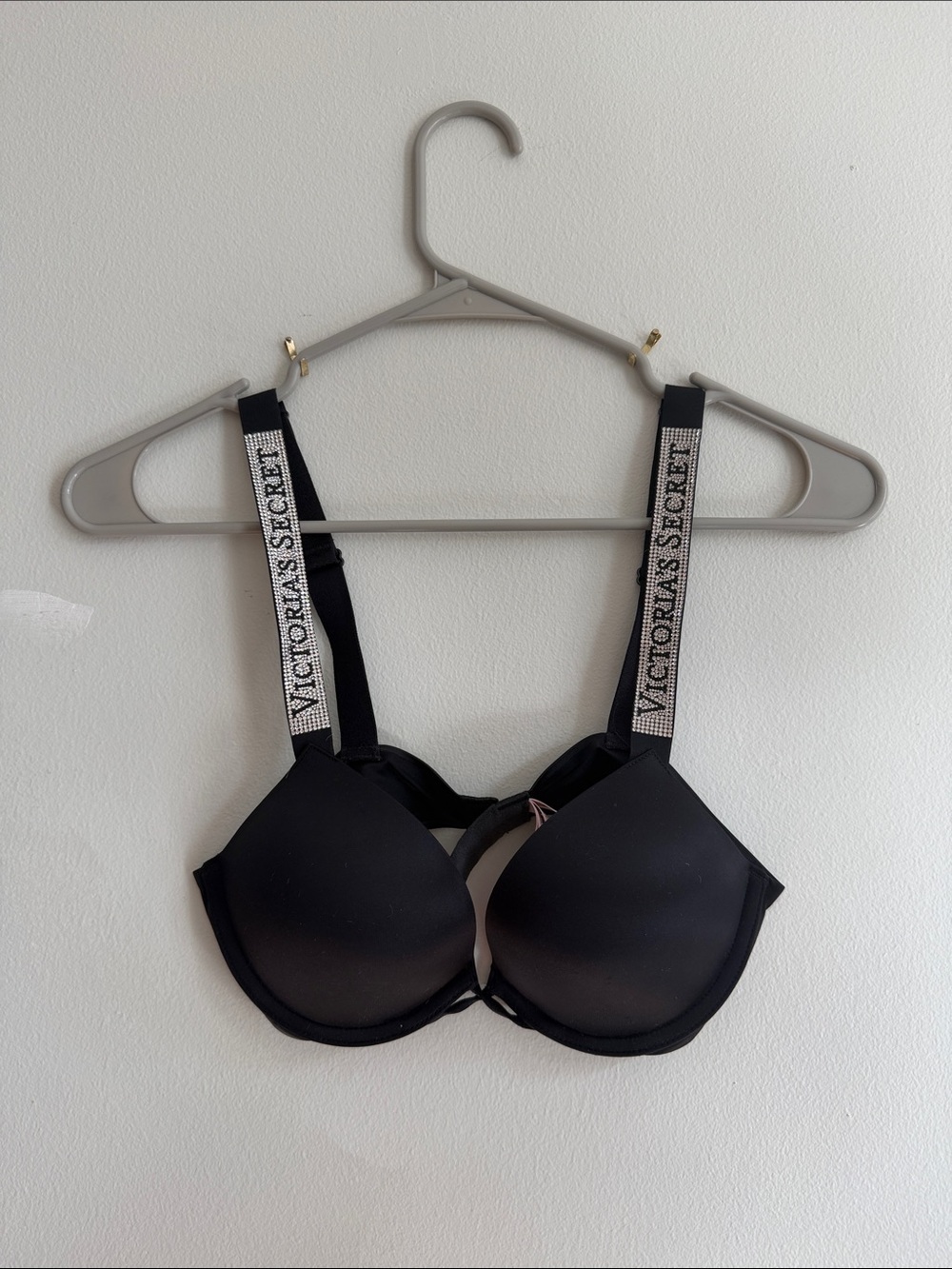 Victoria's Secret Black Bombshell Bra with Logo Straps